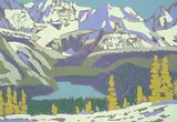 Illingworth Kerr, O'Hara Night #73/150, colour silkscreen on paper