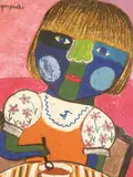 Zbigniew Stanley Kupczynski, Untitled - Young Girl with a Bowl