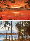 Hans Herold, Sunset at Fow Lake, Man.