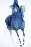 Jamie Hume, Untitled - Figure on Horseback, 1978, watercolour and gouache on paperboard