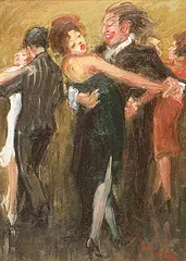 Ernest Marza, Rumba, oil on canvas