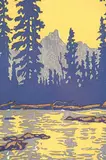 Thomas Wesley McLean, Cathedral Mountain, 1931, colour wood block on paper