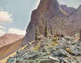 Walter J. Phillips, Untitled - Mountain Landscape, 1947, watercolour on paper