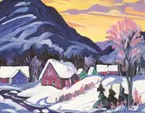 Jacques Poirier, Le Jour se Leve, oil on canvas