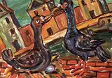 Clifford Foard Robinson, Vancouver, 1960 - Pigeons on a Wall