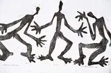 Clifford Foard Robinson, Ritual Dance #2/10, 1950, lino block on paper