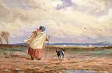 Arthur Rutherford Wilber, Untitled - Along the Beach, watercolour on paper
