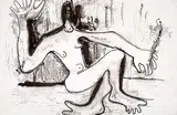 Clifford Foard Robinson, Untitled - Figure with Cigarette