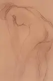 Francois Auguste Rene - After Rodin, Untitled - Sketch of a Nude, lithograph on paper