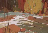 Donald Appelbe Smith, Below the Falls, oil on masonite