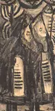 Rose Wiselberg, Untitled - At Prayers, charcoal on paper