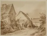At Thorpe Near Peterborough by Paul Sandby Munn R.w.s, pencil and wash on card, sold Mar 2025
