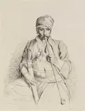 Jean-Léon Gérôme, Le Fumeur Egyptien, circa 1864, etching with drypoint