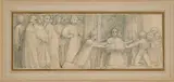 Thomas Stothard, The Orleans Family Reconciled By The Duke Of Burgundy, pen and ink and wash