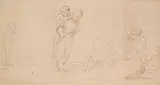 Johann Heinrich Ramberg, Allegory Of Love And Lust, pen and ink on paper
