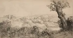 Alphonse Legros, Le Haut De La Colline, drypoint