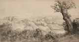Alphonse Legros, Le Haut De La Colline, drypoint