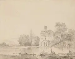 Louis Belanger, The Fishing Party, Italy, pencil on paper