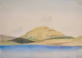 Derwent Lees, Welsh Landscape With A Lake, watercolour on paper