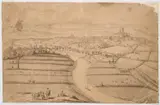 Bernard Lens II, Bridgnorth From The High Rock Before 1726, pen and ink and grey wash