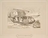 Study Of Beached Boats by Philip James Jakob Ii de Loutherbourg R.a., pen and brown ink and grey wash, sold Oct 2024