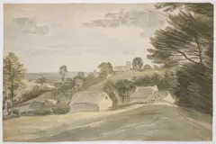 William Crotch, Four Views In Dovedale 1802, watercolour over charcoal various sizes