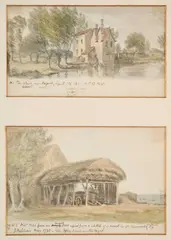 William Crotch, The Wairs (Weirs) Near Oxford, pencil and watercolour together with another watercolour by the same hand