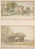 William Crotch, The Wairs (Weirs) Near Oxford, pencil and watercolour together with another watercolour by the same hand