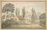 John Fisher, The Grain Mill Dedham, watercolour over pencil
