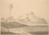 Thomas Daniell R.a., Colgong, pen and brown ink N