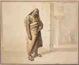 Henry Tresham R.a., A Tunisine Prisoner At Malta, pen and brown and and watercolour over pencil