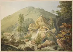 William Day, Cynwyd Hill Near Corwen Monmouthshire, watercolour