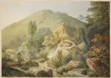 William Day, Cynwyd Hill Near Corwen Monmouthshire, watercolour