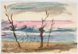 George Hayter, A Group Of Five Works Including Two Landscape Watercolours And Three Sheets Of Figure Studies In Pen And Ink And Pencil, 1826, watercolours: a view of Leith
