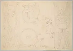John Flaxman R.a., Classical Relief, pen and grey ink