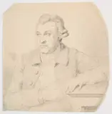 George Dance the Younger, Six Portraits Of Gentlemen And One Figure Study Of A Gentleman, Pencil and two further portraits by or attributed to William Mineard Bennett and Thoma