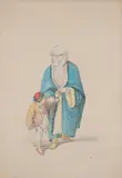 Vittorio Amedeo Preziosi, An Ottoman Lady With Her Son, watercolour over pencil heightened with white on paper