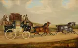 Charles Cooper Henderson, The London To Leominster Stagecoach, oil on canvas