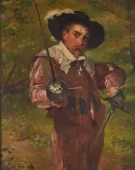 Robert Alexander Hillingford, The Cavalier, oil on canvas