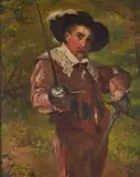 Robert Alexander Hillingford, The Cavalier, oil on canvas