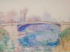 John Peter Russell, La Seine A Neuilly, watercolour over pencil on paper