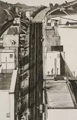 Wayne Thiebaud, Downgrade, etching