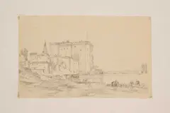 Edward William Cooke R.a., A Collection Of Topographical Views In France, Germany, Italy, Gibraltar, Spain And Egypt, Including, Old Cairo, Strasburg, Leyden, Mont St. Michel, Cologne, Dieppe Castle, Coblenz, Ehrenbreitstein Fo, pencil