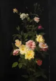 George Cochran Lambdin, Roses, oil on board