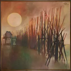Amand Panin, Full Moon, oil on canvas
