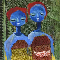 Tola Wewe, Dressing For Fancy, acrylic on canvas