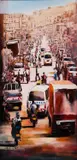 Jjuuko Hoods, Kampalan Street Scene, oil on canvas