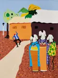 Kofi Agorsor, In Rhythm, acrylic on canvas