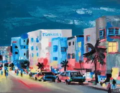 Robert Aryeetey, Osu, Accra, acrylic on canvas