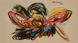 Jilali Gharbaoui, Abstract Composition, gouache on paper